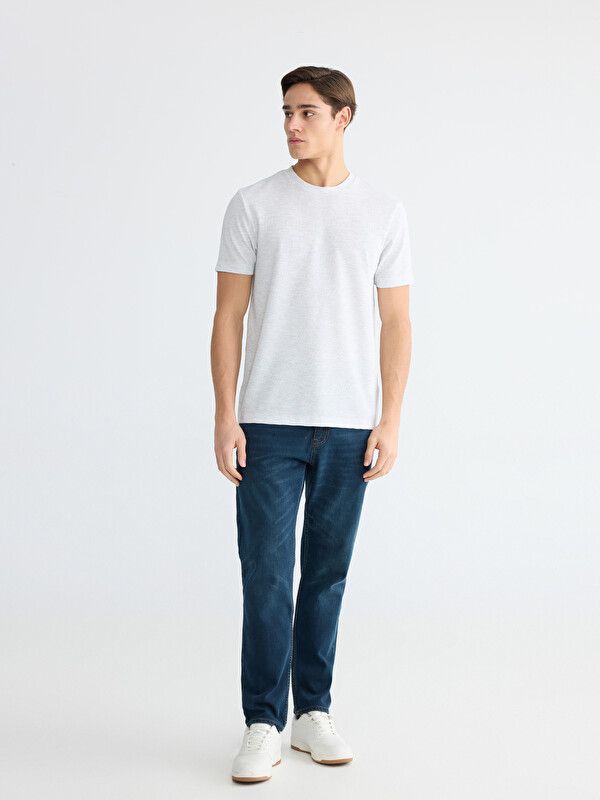 Moudda LC Waikiki - T-shirt manches courtes en jersey pour Homme couleur  Pierre chiné - Tunisie 2
