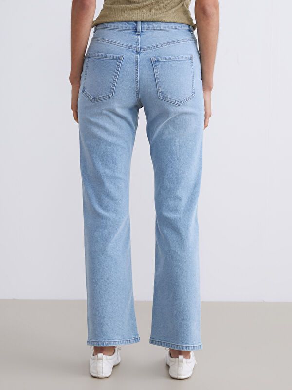 Moudda LC Waikiki - Pantalon jean tissé basique Femme Rodéo mid indigo - Tunisie 4