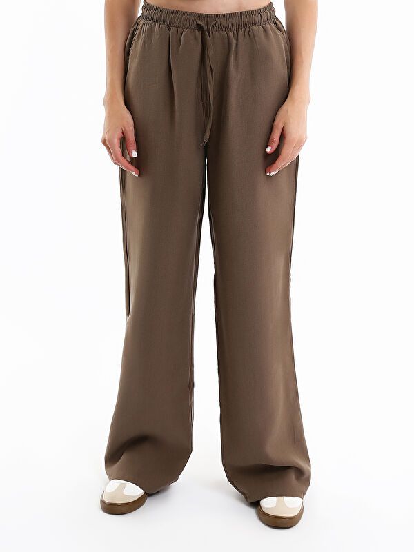 Moudda LC Waikiki - Pantalon tissé fin Femme Kaki - Tunisie 2