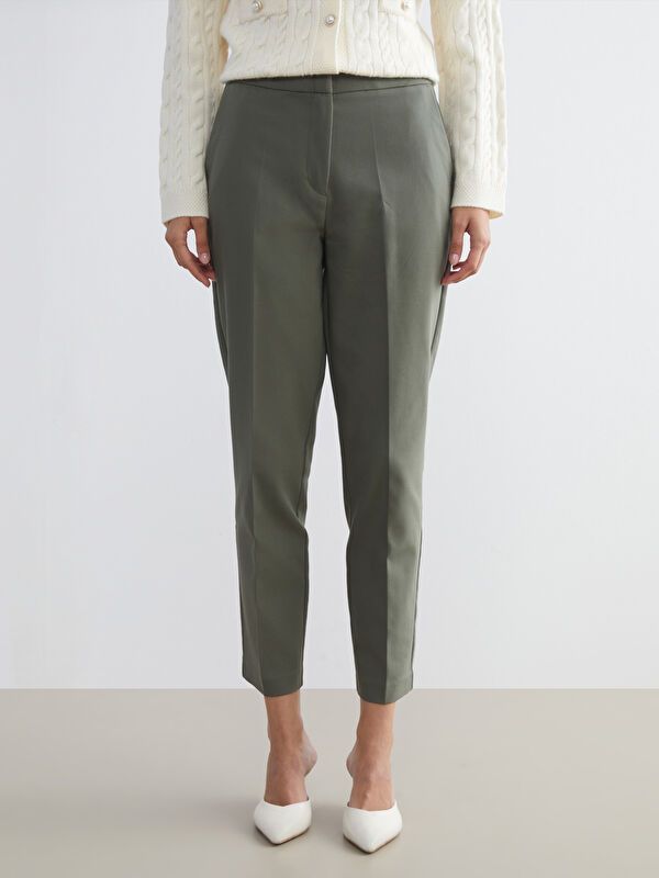 Moudda LC Waikiki - Pantalon tissé moyen Femme Kaki - Tunisie 2