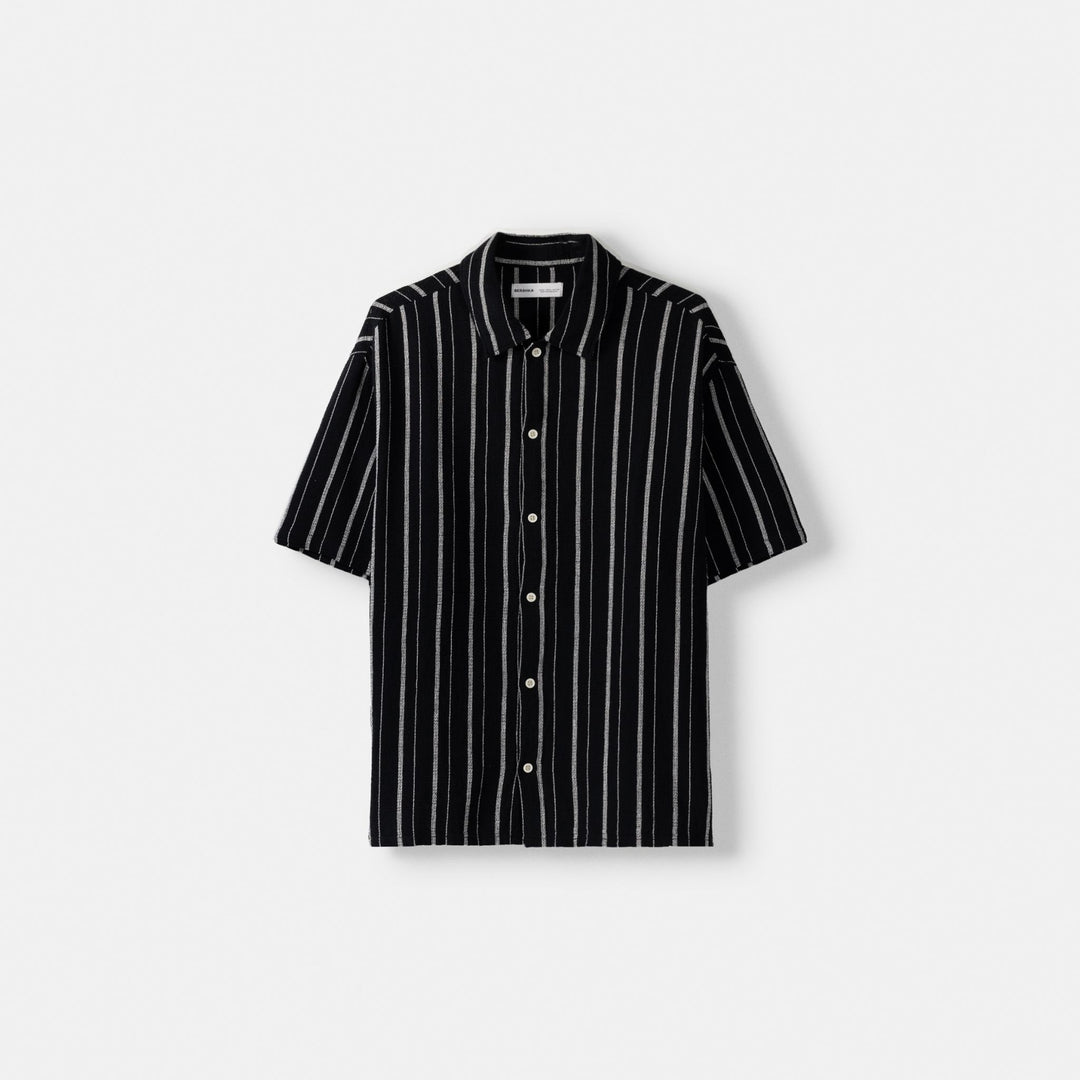 Moudda BERSHKA - Chemise rayée rustique – ensemble coordonné - Tunisie 1