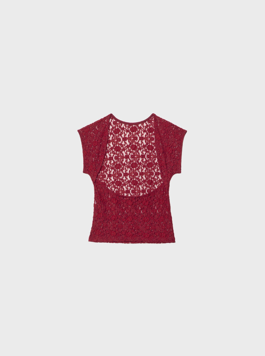 Moudda STRADIVARIUS - T-Shirt Mini Manches Dos Nu en Dentelle - Tunisie 3