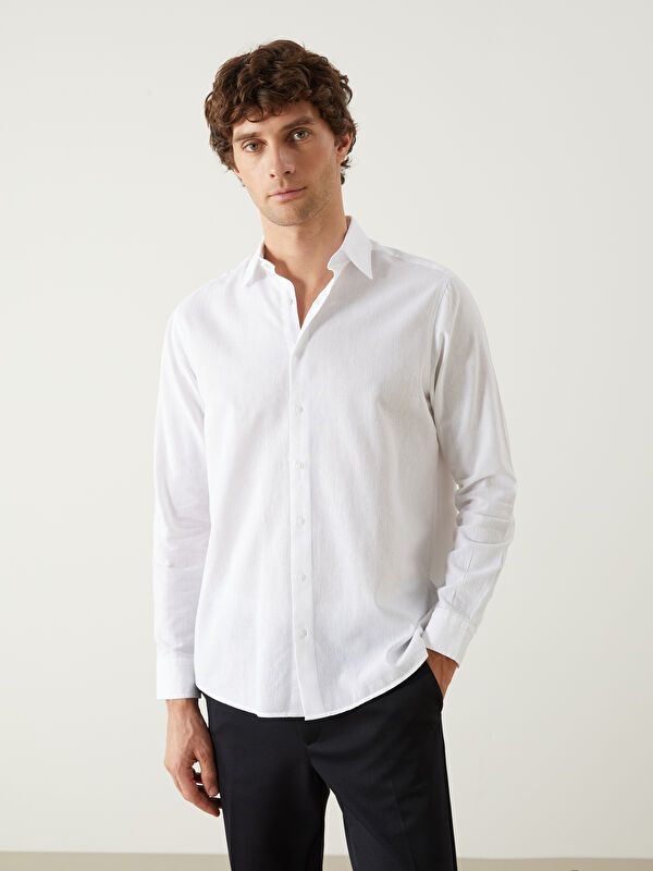 Moudda LC Waikiki - Chemise tissée à manches longues sb pour Hommes - Tunisie 1