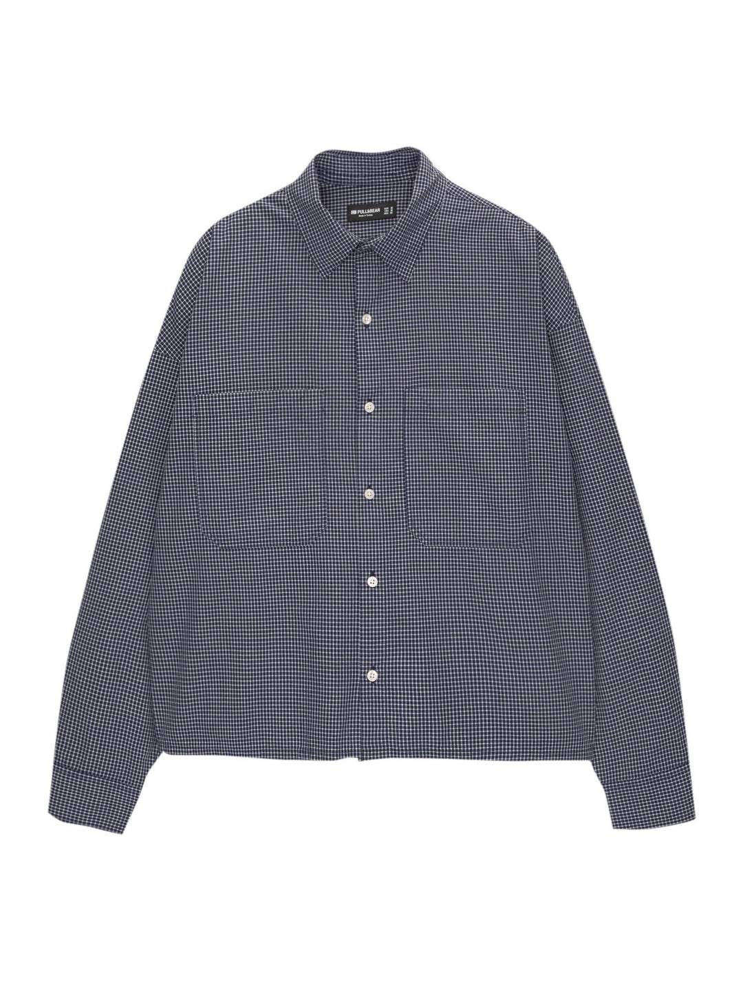 Moudda PULL & BEAR - Chemise - Popeline Micro-Carreaux & Poches - Tunisie 1