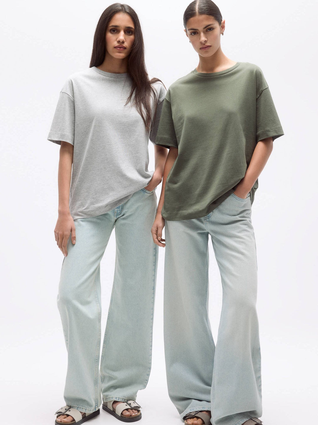 Moudda PULL & BEAR - T-Shirt Basique Oversize - Gris - Tunisie 2