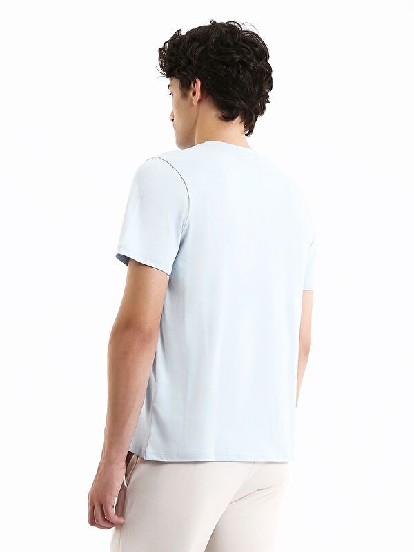 Moudda LC Waikiki - T-shirt imprimé en jersey manches courtes Homme Bleu - Tunisie 5