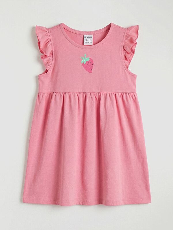Moudda LC Waikiki - Robe manches courtes en jersey pour Fille couleur Rose - Tunisie 1