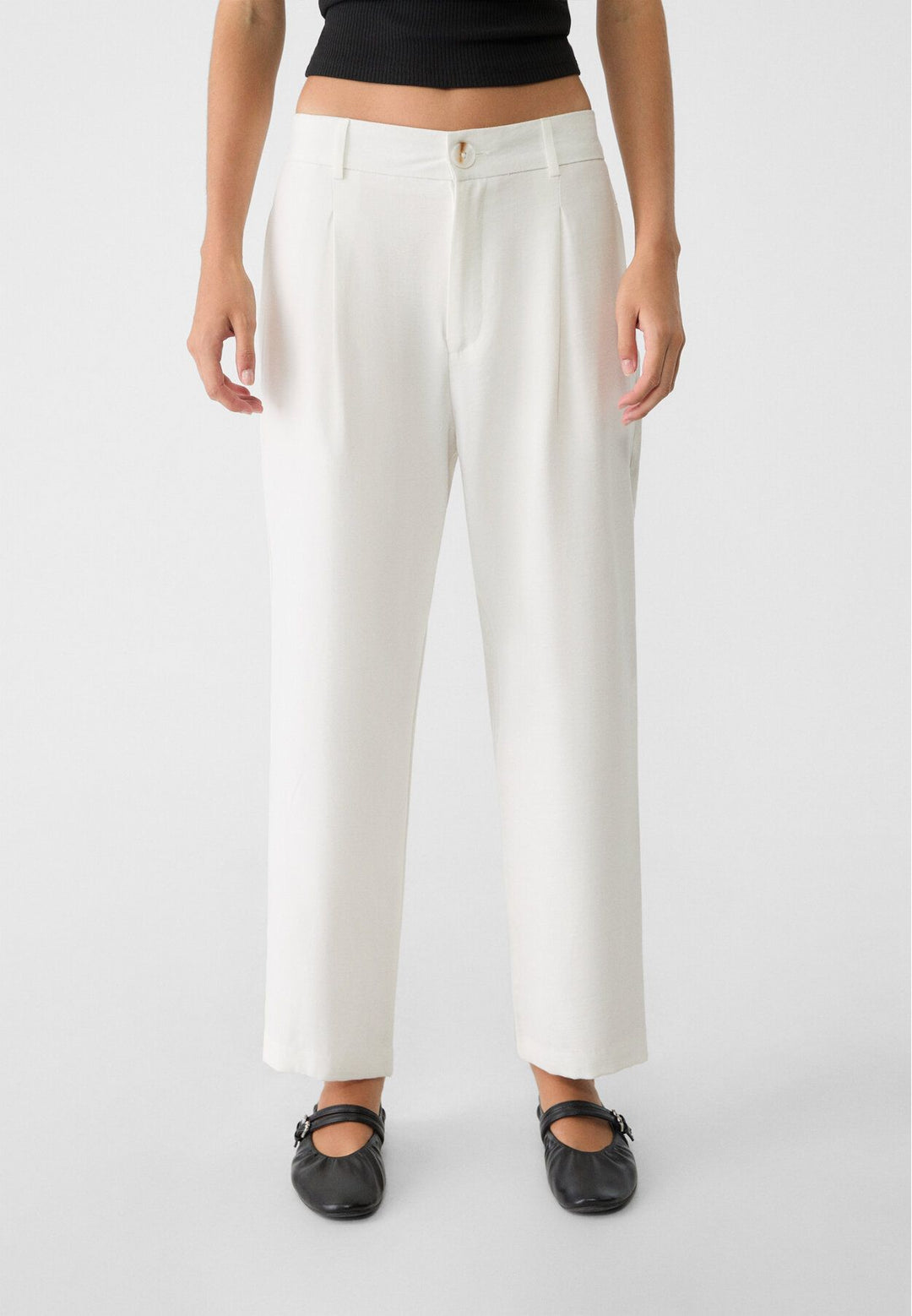 Moudda STRADIVARIUS - Pantalon Carrot Rustique Écru - Tunisie 3