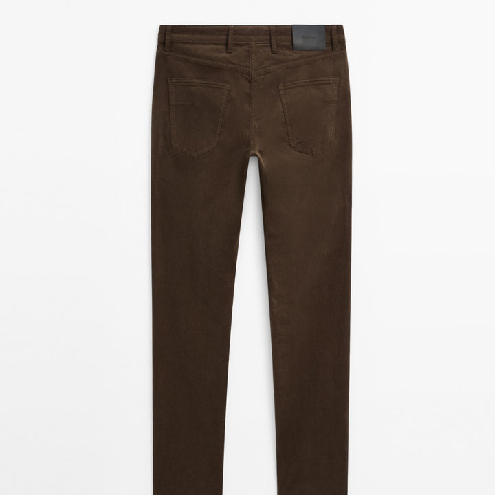 Moudda Massimo Dutti - Pantalon jean velours côtelé diagonal coupe slim - Tunisie 5