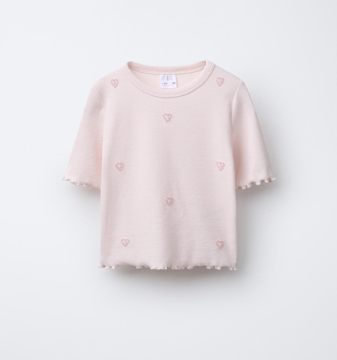 Moudda ZARA - T-Shirt - Côtes Brodées, Paillettes & Perles - Tunisie 1