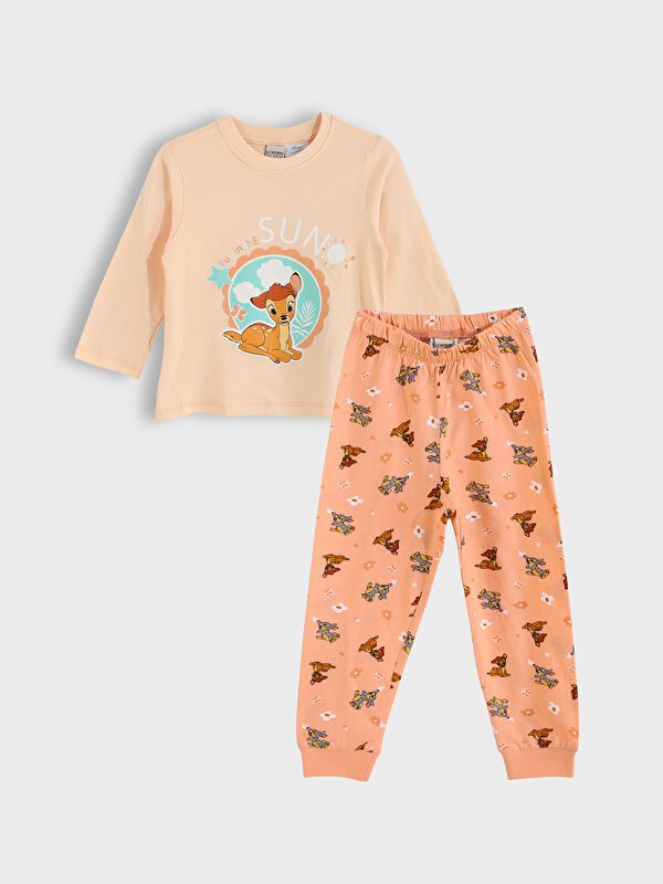 Moudda LC Waikiki - Pyjama en jersey manches longues moyen Fille Pêche - Tunisie 1