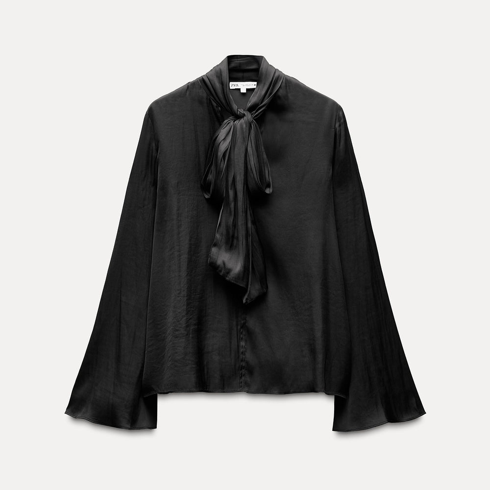 Moudda ZARA - Blouse Manches Longues Volumineuses à Nœud - Tunisie 2