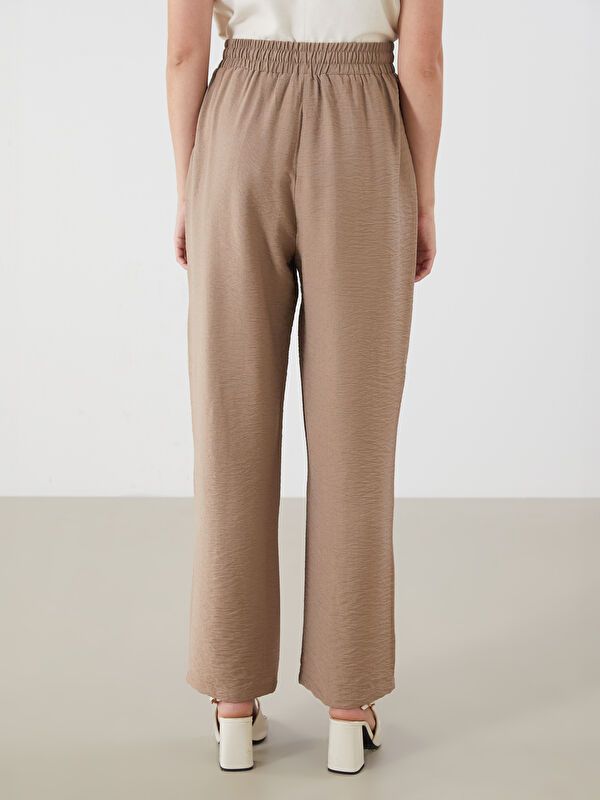 Moudda LC Waikiki - Pantalon tissé fin Femme Brun clair - Tunisie 4