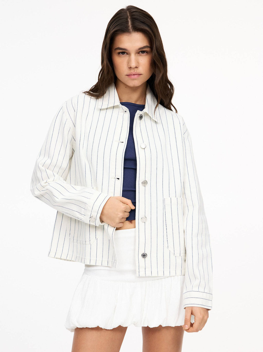 Moudda PULL & BEAR - Veste Blanche - Rayures - Tunisie 2