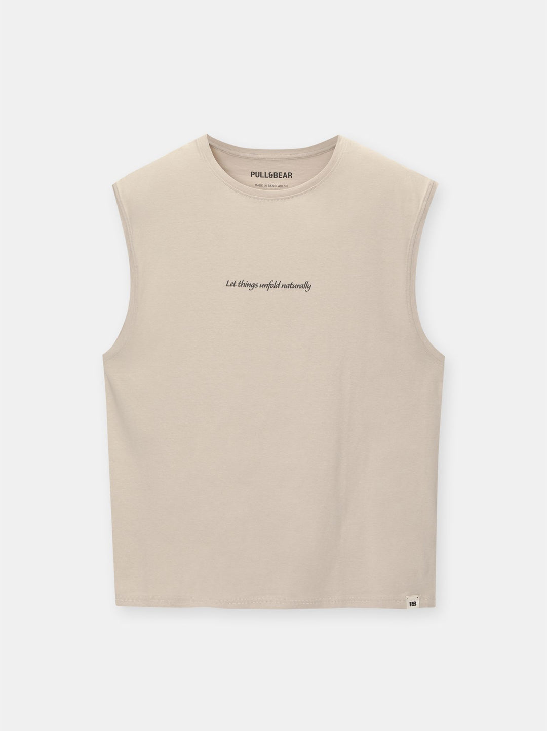 Moudda PULL & BEAR - T-Shirt Bretelles Larges Texte Poitrine - Tunisie 1