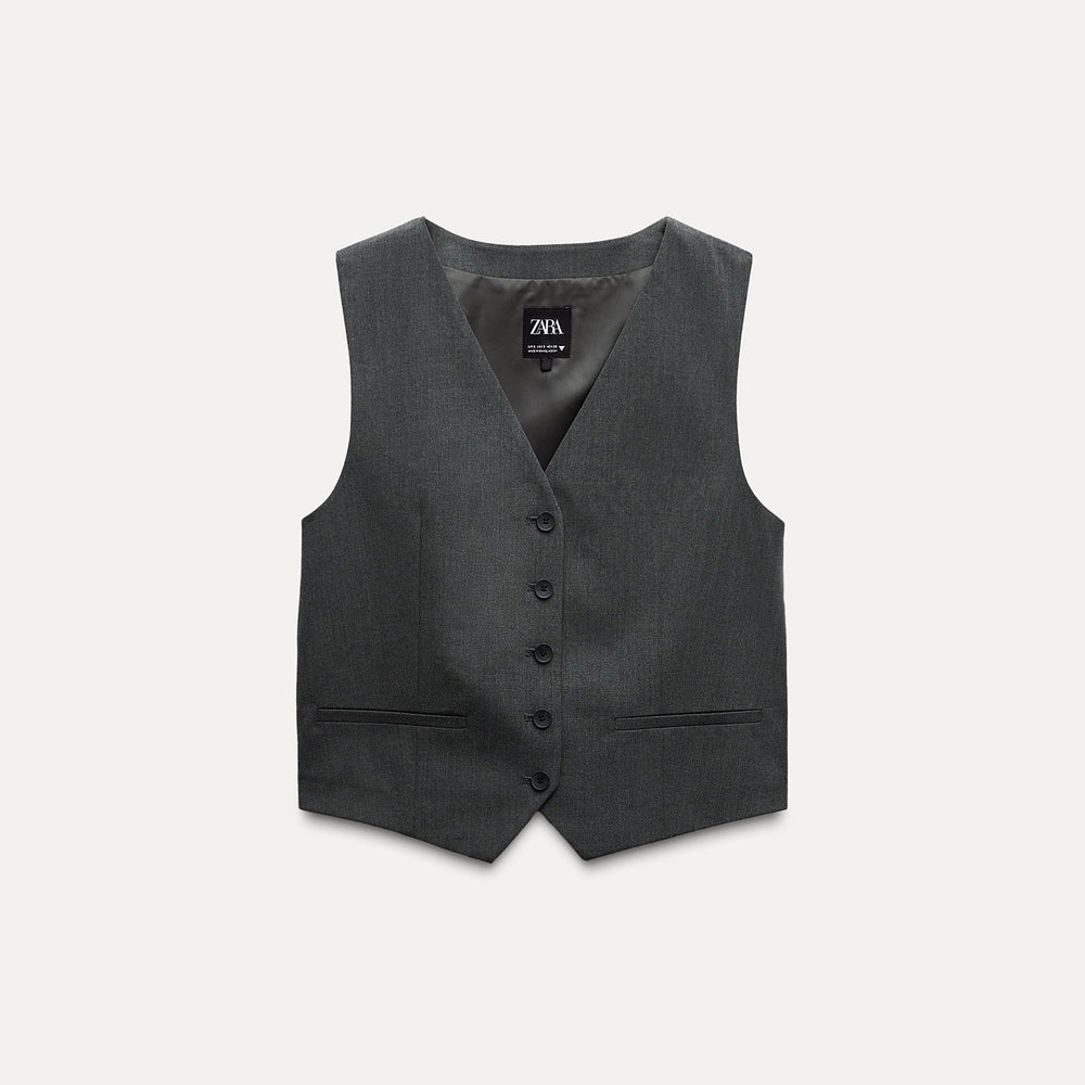 Moudda ZARA - Gilet homme en laine fine, bande au dos – ensemble - Tunisie 2