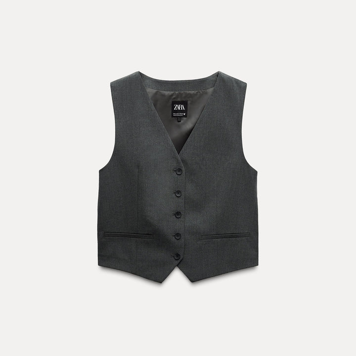 Moudda ZARA - Gilet homme en laine fine, bande au dos – ensemble - Tunisie 2