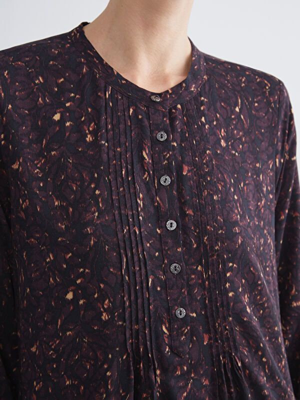 Moudda LC Waikiki - Robe tissée manches longues Femme Imprimé en rouge - Tunisie 3