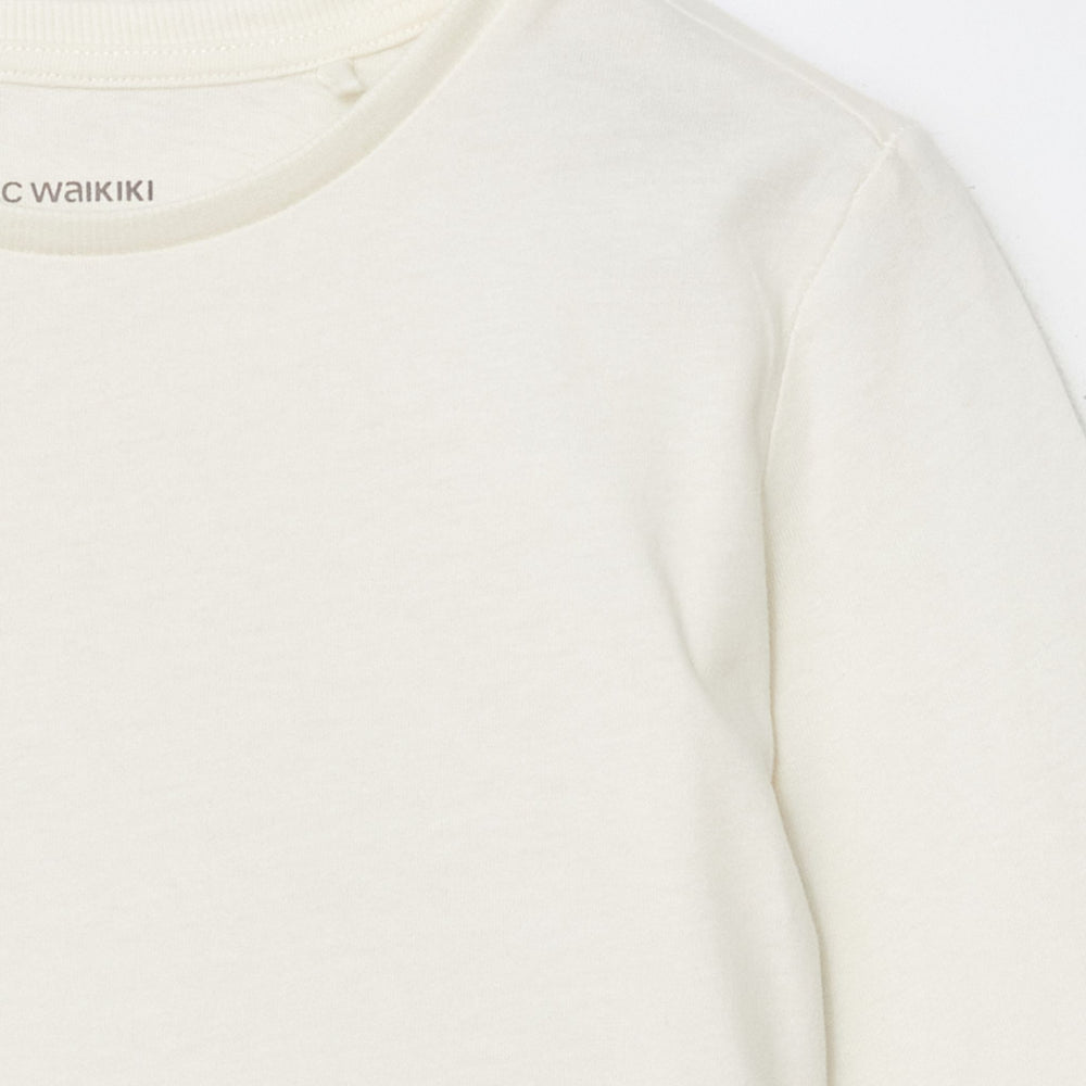 Moudda LC Waikiki - Body jersey basique manches longues Fille Ecru - Tunisie 2