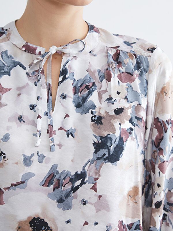 Moudda LC Waikiki - Blouse tissée imprimée manches longues Femme Imprimé rose - Tunisie 3