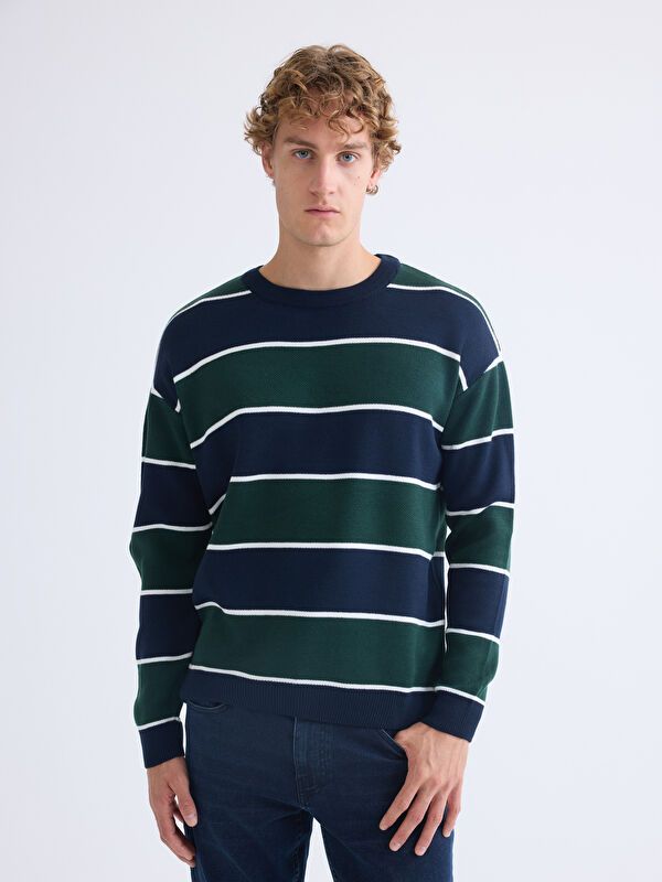 Moudda LC Waikiki - Pull tricot à rayures pour Hommes - Tunisie 1