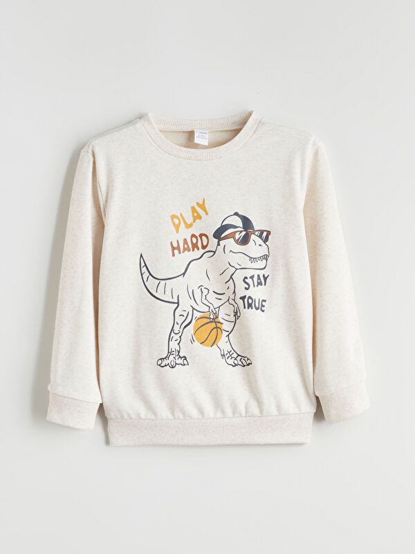 Moudda LC Waikiki - Ensemble en jersey manches courtes Garçon Blanc cassé mélange - Tunisie 2