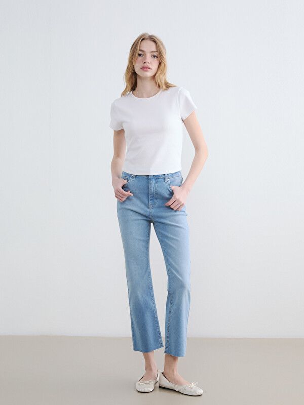 Moudda LC Waikiki - Pantalon en jean pour Femme couleur Bleu clair - Tunisie 1
