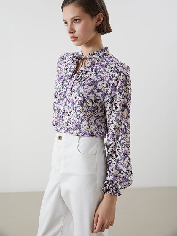 Moudda LC Waikiki - Chemise tissée imprimée cv à manches longues pour Femmes - Tunisie 1