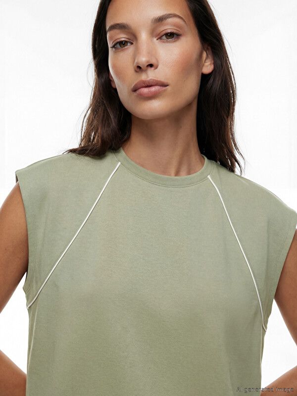 Moudda LC Waikiki - Pack jersey à maches courtes pour Femme couleur Vert terne - Tunisie 3