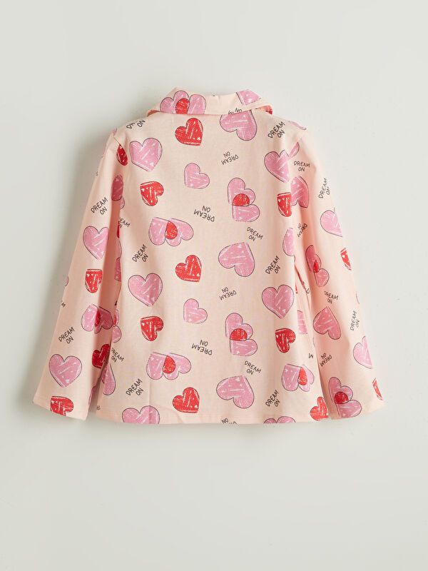 Moudda LC Waikiki - Pyjama en jersey manches longues moyen Fille Imprimé rose clair - Tunisie 3