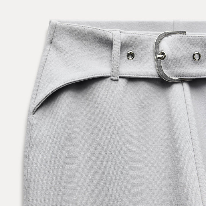 Moudda ZARA - Pantalon évasé maille interlock, ceinture incluse - Tunisie 3