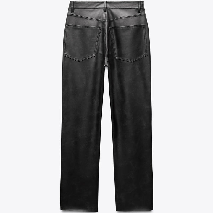 Moudda ZARA - Pantalon Bootcut - Taille Haute & Cropped PU - Tunisie 2