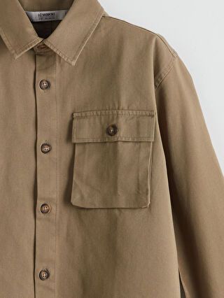 Moudda LC Waikiki - Chemise tissée manches longues Garçon Kaki - Tunisie 3