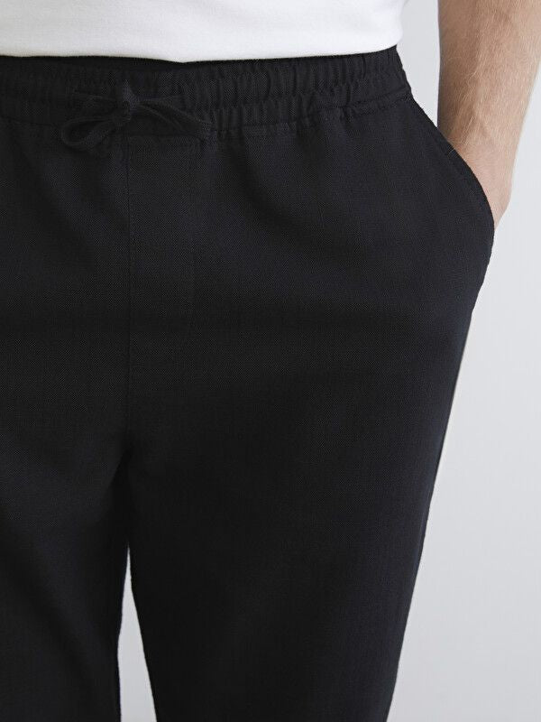 Moudda LC Waikiki - Pantalon mi-saison en tissu pour Homme couleur Noir - Tunisie 3