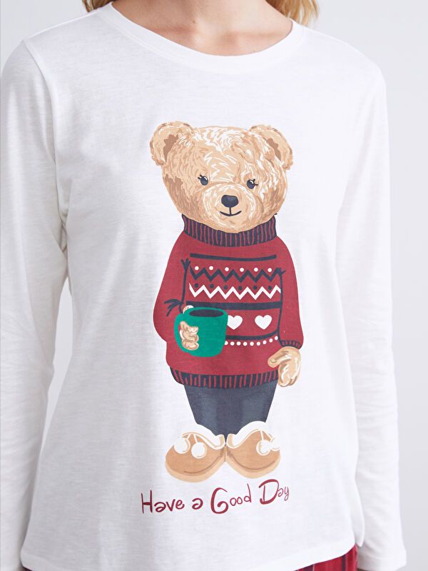 Moudda LC Waikiki - Pyjama en jersey à manches longues pour Femmes - Tunisie 3