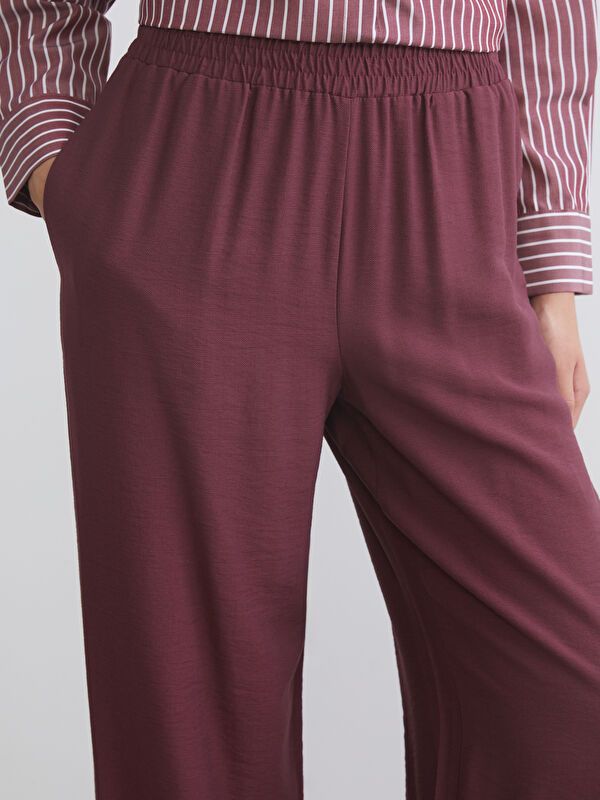 Moudda LC Waikiki - Pantalon tissé fin Femme Prune lumière - Tunisie 3