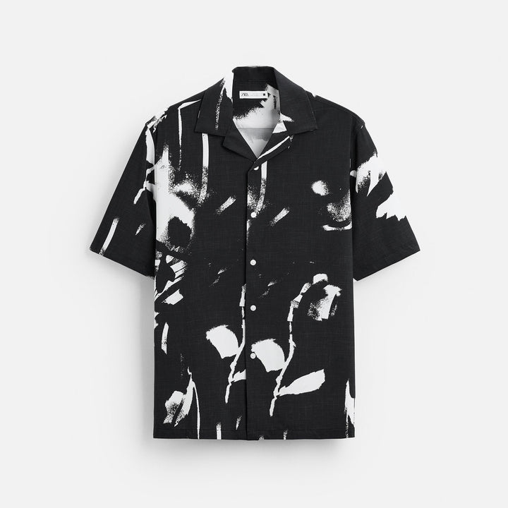Moudda ZARA - Chemise Super Stretch - Abstrait Noir - Tunisie 1