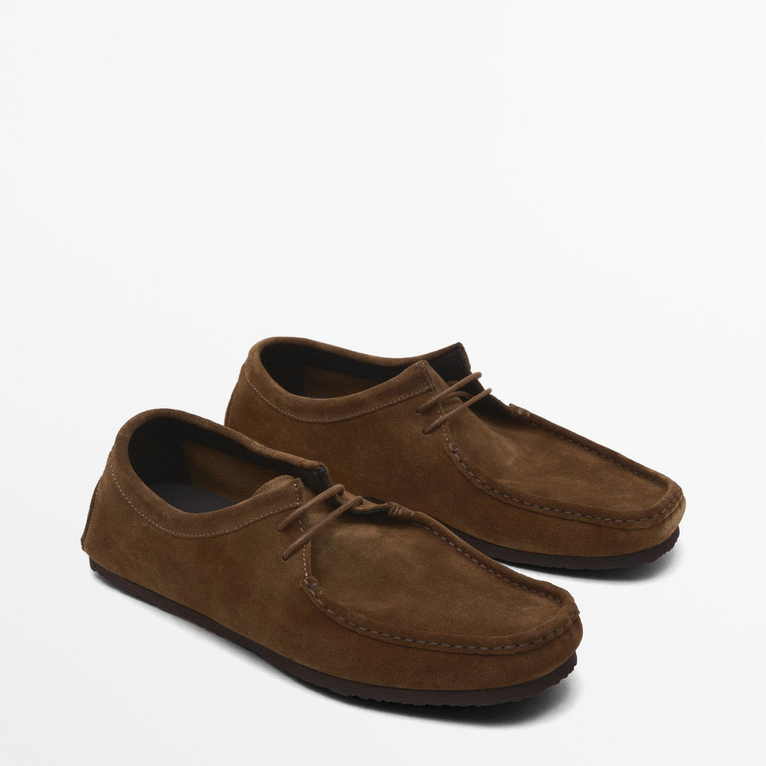 Moudda Massimo Dutti - Chaussure bordeaux doux daim - Tunisie 4