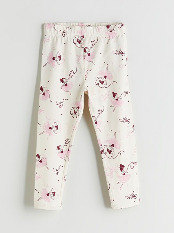 Moudda LC Waikiki - Pack jersey stretch Fille Imprimé écru - Tunisie 2