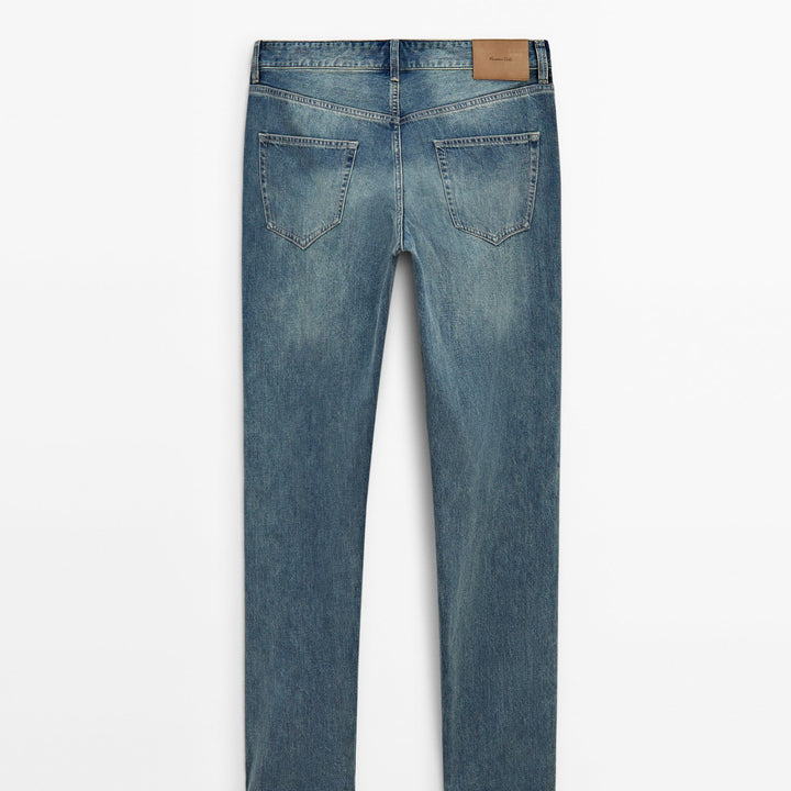 Moudda Massimo Dutti - Pantalon jean vintage selvedge coupe fuselée - Tunisie 6