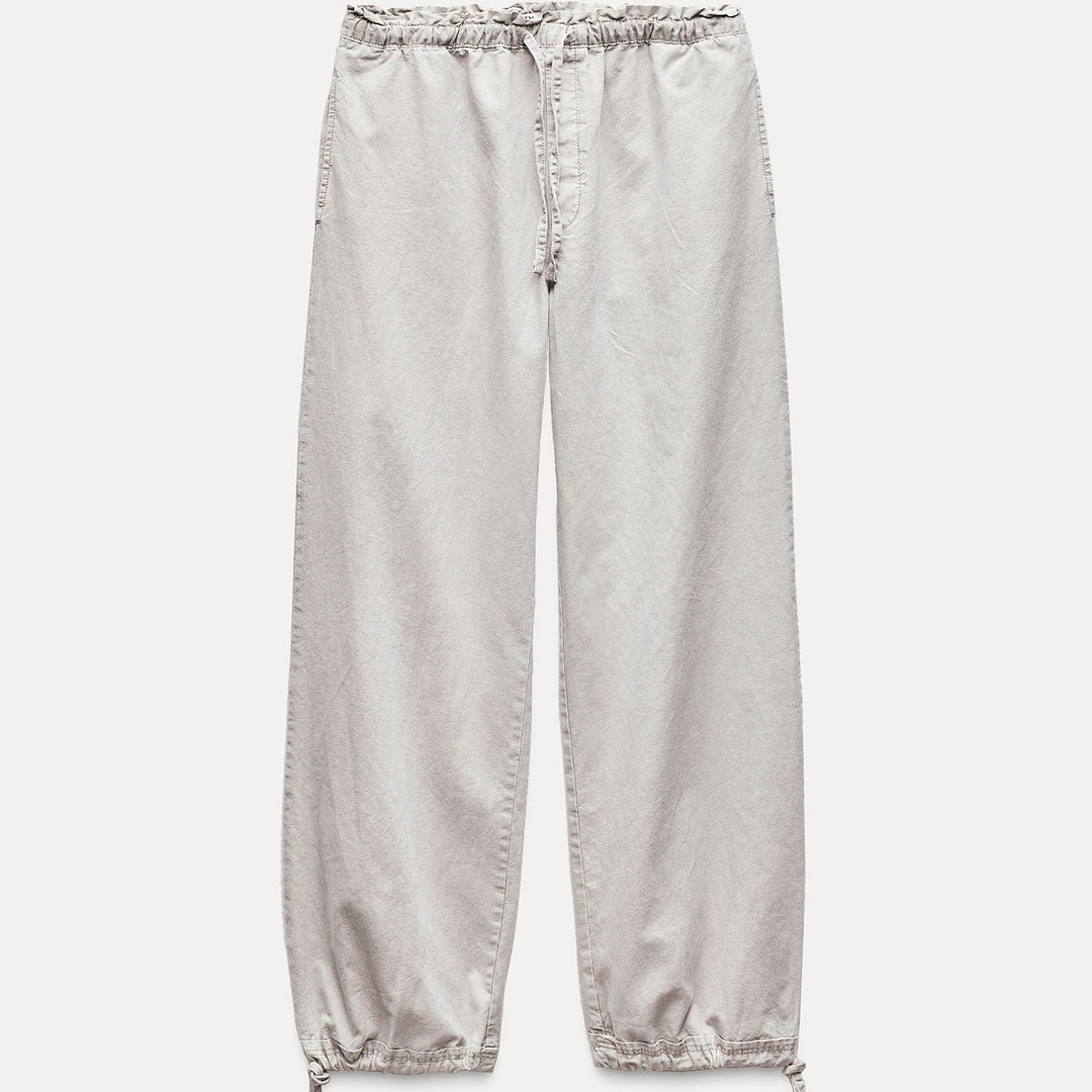 Moudda ZARA - Pantalon ample cordon gris clair - Tunisie 2