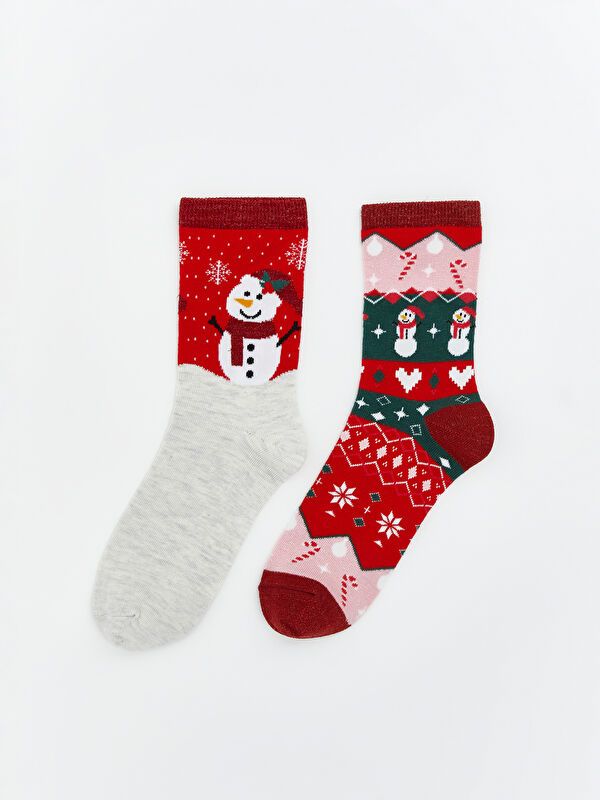 Moudda LC Waikiki - Chaussettes cheville couleur Gris mélangé pour femmes - Tunisie 2