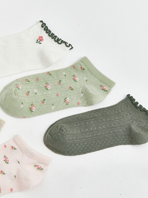 Moudda LC Waikiki - Chaussettes liner trainer (sport) pour Femme couleur Écru - Tunisie 2