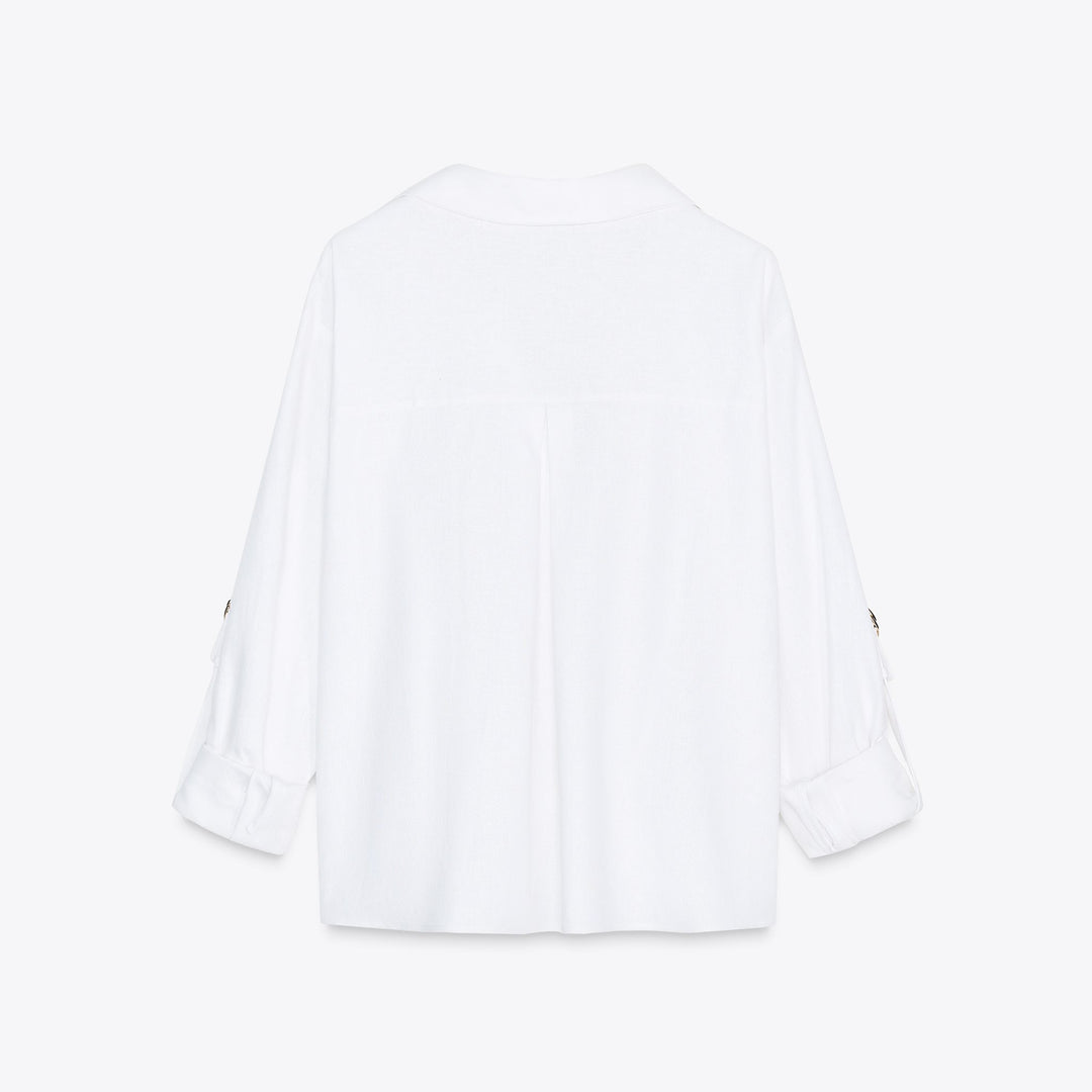 Moudda ZARA - Chemise Lin/Viscose - Nœud Taille - Tunisie 2