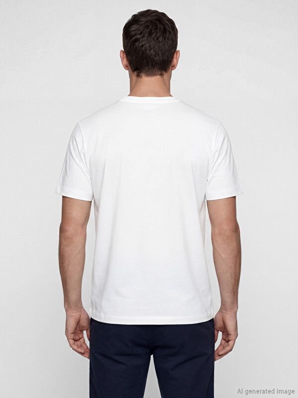 Moudda LC Waikiki - T-shirt imprimé manches courtes en jersey pour Homme couleur Blanc - Tunisie 4