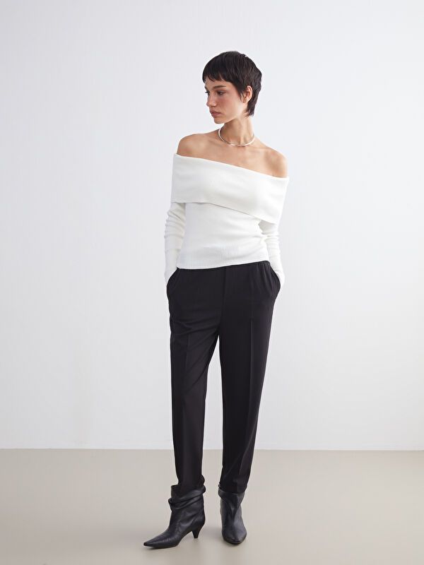 Moudda LC Waikiki - Pantalon tissé moyen Femme Noir - Tunisie 1