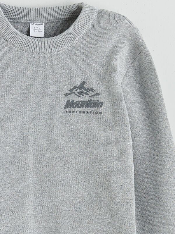 Moudda LC Waikiki - Pull en tricot Garçon Mélange de gris - Tunisie 3