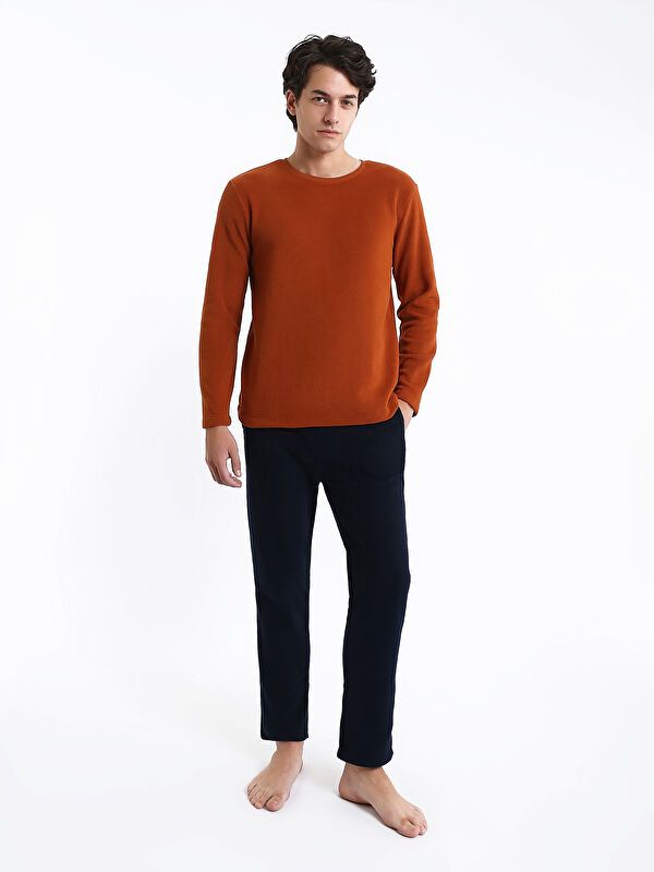 Moudda LC Waikiki - Ensemble pyjama en jersey à manches longues et bas longs pour Hommes - Tunisie 2