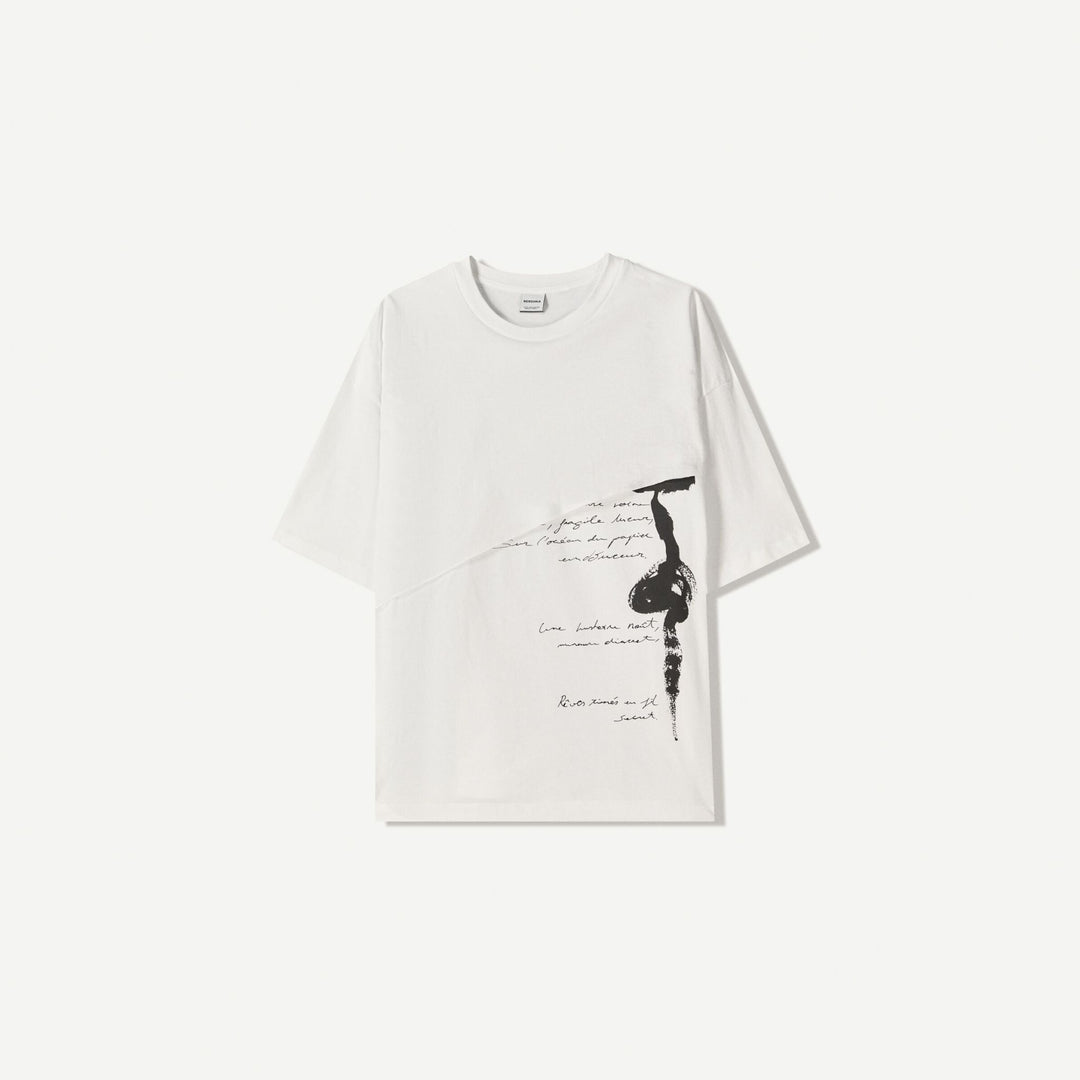 Moudda BERSHKA - T-Shirt Oversize - Double Bords Bruts & Distorsion - Tunisie 1
