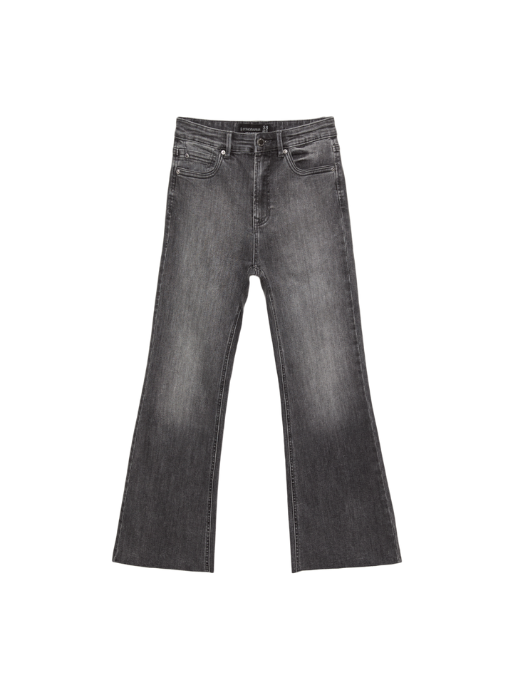 Moudda STRADIVARIUS - Jean Crop Flare Denim Noir Lavé 20% Bio - Tunisie 2